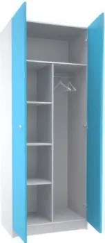 МДК Феникс СК2Ф-Г 2-х створчатый высокий 800x490x1980 (голубой)