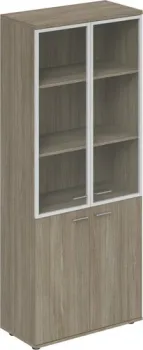 Norden Высокий со стеклом WN.711.OD.OD.AL (дуб темный/аллюминиевая рамка)