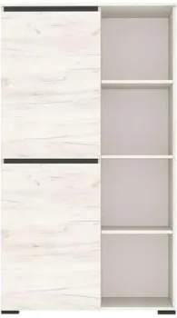 Памир Гретта буфет 90x41.1x158.6 (дуб крафт белый/антрацит)