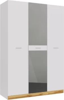 НК-Мебель Fresco 3-х дверный с зеркалом 72516690 (белый/дуб вотан)