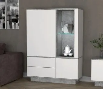 Интерлиния Quartz QZ-ШК2 с подсветкой (белый платинум/бетон)