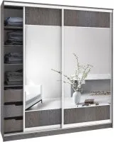 Кортекс-мебель Сенатор ШК12-45 Геометрия ДСП с зеркалом (береза)