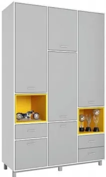 Polini Kids Mirum 2335 (белый-серый/желтый)