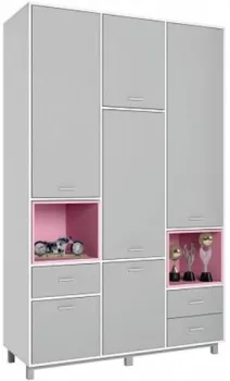 Polini Kids Mirum 2335 (белый-серый/розовый)