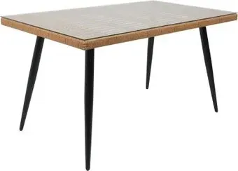 AksHome Bergamo 140x80x75 (сталь-черная/стекло)