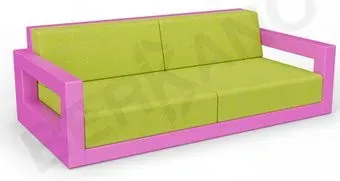 Berkano Quarter lounge с подушками 250_009_15 (фиолетовый/зеленый)