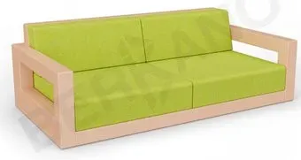 Berkano Quarter lounge с подушками 250_009_27 (терракотовый/зеленый)