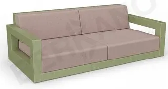Berkano Quarter lounge с подушками 250_009_23 (темно-зеленый/кофейный)