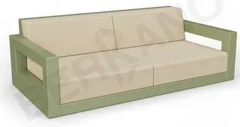 Berkano Quarter lounge с подушками 250_009_23 (темно-зеленый/бежевый)