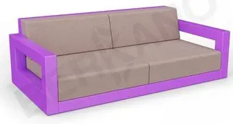 Berkano Quarter lounge с подушками 250_009_22 (сиреневый/кофейный)