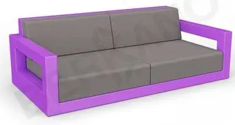Berkano Quarter lounge с подушками 250_009_22 (сиреневый/графитовый)