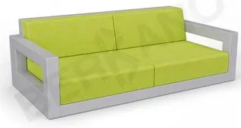 Berkano Quarter lounge с подушками 250_009_21 (серый/зеленый)