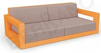 Berkano Quarter lounge с подушками 250_009_18 (оранжевый/кофейный)