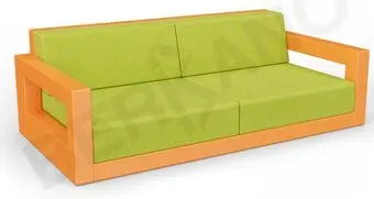 Berkano Quarter lounge с подушками 250_009_18 (оранжевый/зеленый)