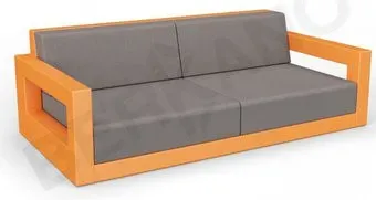 Berkano Quarter lounge с подушками 250_009_18 (оранжевый/графитовый)