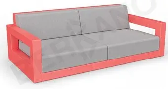 Berkano Quarter lounge с подушками 250_009_19 (красный/серый)