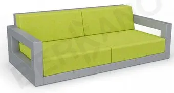 Berkano Quarter lounge с подушками 250_009_14 (графитовый/зеленый)