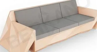 Berkano Quaro с подушками 250_008_27 (терракотовый/графитовый)