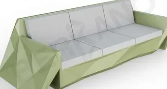 Berkano Quaro с подушками 250_008_23 (темно-зеленый/серый)