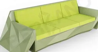 Berkano Quaro с подушками 250_008_23 (темно-зеленый/зеленый)