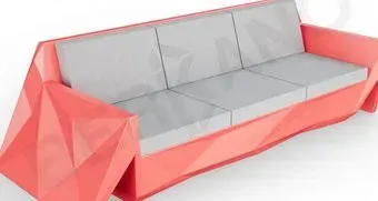 Berkano Quaro с подушками 250_008_19 (красный/серый)