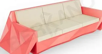 Berkano Quaro с подушками 250_008_19 (красный/бежевый)