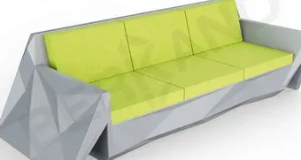 Berkano Quaro с подушками 250_008_14 (графитовый/зеленый)