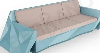 Berkano Quaro с подушками 250_008_20 (бирюзовый/кофейный)