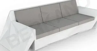 Berkano Quaro с подушками 250_008_03 (белый/графитовый)
