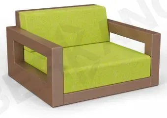 Berkano Quarter lounge с подушками 230_033_36 (коричневый/зеленый)