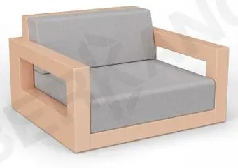 Berkano Quarter lounge с подушками 230_033_27 (терракотовый/серый)