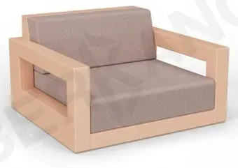 Berkano Quarter lounge с подушками 230_033_27 (терракотовый/кофейный)