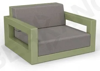 Berkano Quarter lounge с подушками 230_033_23 (темно-зеленый/графитовый)