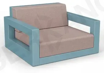Berkano Quarter lounge с подушками 230_033_20 (бирюзовый/кофейный)