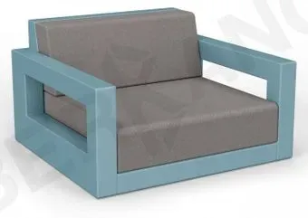 Berkano Quarter lounge с подушками 230_033_20 (бирюзовый/графитовый)