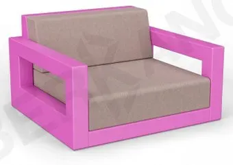 Berkano Quarter lounge с подушками 230_033_15 (фиолетовый/кофейный)