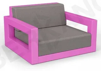 Berkano Quarter lounge с подушками 230_033_15 (фиолетовый/графитовый)