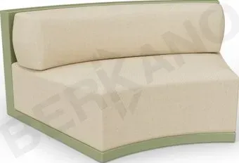 Berkano Fame полукруглый с подушкой 250_012_23_53 (темно-зеленый/бежевый)