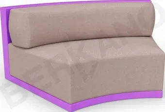 Berkano Fame полукруглый с подушкой 250_012_22_54 (сиреневый/кофейный)