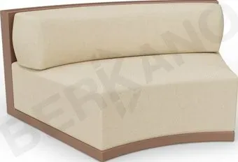 Berkano Fame полукруглый с подушкой 250_012_36_53 (коричневый/бежевый)