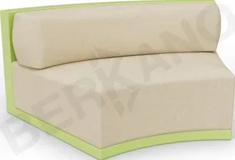 Berkano Fame полукруглый с подушкой 250_012_16_53 (зеленый/бежевый)
