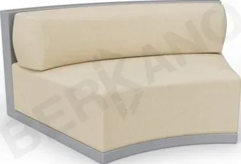 Berkano Fame полукруглый с подушкой 250_012_14_53 (графитовый/бежевый)