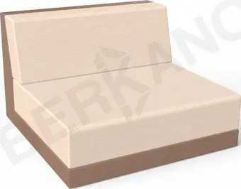 Berkano Quarter modular средний с подушками 250_016_36_60 (коричневый/milk)