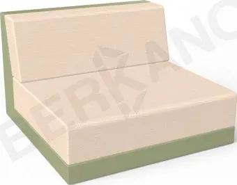 Berkano Quarter modular средний с подушками 250_016_23_60 (темно-зеленый/milk)