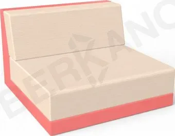 Berkano Quarter modular средний с подушками 250_016_19_60 (красный/milk)