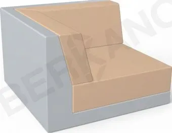 Berkano Quarter modular с подушками 250_017_21_62 (серый/песочный)