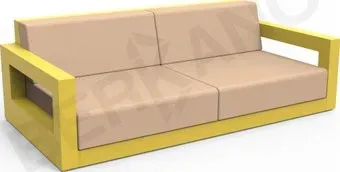 Berkano Quarter lounge с подушками 250_009_43_62 (желтый/песочный)