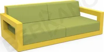Berkano Quarter lounge с подушками 250_009_43_55 (желтый/зеленый)