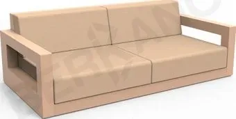 Berkano Quarter lounge с подушками 250_009_27_62 (терракотовый/песочный)
