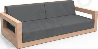 Berkano Quarter lounge с подушками 250_009_27_61 (терракотовый/темно-серый)